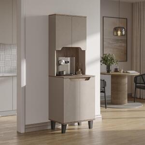 Mobile da cucina dispensa multiuso 60xH182 cm tortora rovere Gusto
