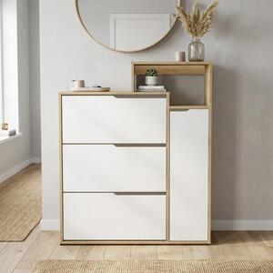 Mobile cucina multiuso dispensa 108xH128 bianco rovere Daft