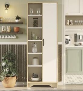 Mobile cucina multiuso dispensa 6 ripiani 72xH180 bianco rovere Daft