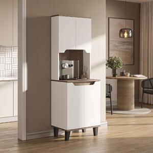 Mobile da cucina dispensa multiuso 60xH182 cm bianco rovere Gusto