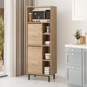 Mobile da cucina dispensa multiuso 2 ante vani a giorno 60xH162cm rovere Kenzo