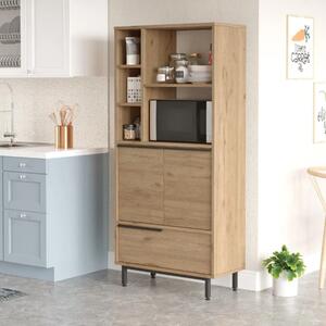 Mobile da cucina dispensa multiuso 2 ante 1 ribalta 75xH162cm rovere Kenzo