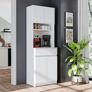 Mobile da cucina dispensa multiuso 60xH180 cm bianco Moka