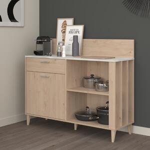 Mobile da cucina dispensa multiuso buffet 120xH100 cm rovere bianco Cooking