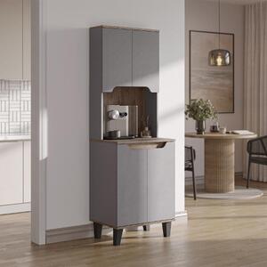 Mobile da cucina dispensa multiuso 60xH182 cm grigio rovere Gusto