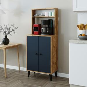 Mobile da cucina dispensa multiuso microonde 60xH155 cm rovere antracite Lavanda