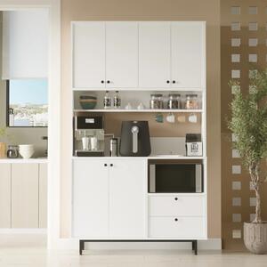 Mobile da cucina dispensa multiuso microonde 120xH205 cm bianco Commis