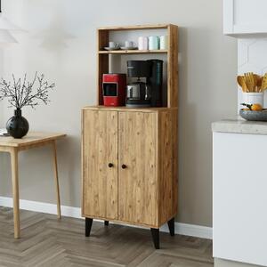 Mobile da cucina dispensa multiuso microonde 60xH155 cm rovere Lavanda