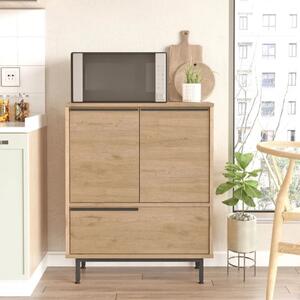 Mobile da cucina multiuso 2 ante 1 ribalta 75xH90cm rovere Kenzo
