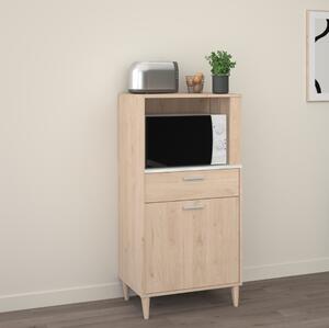 Mobile da cucina dispensa multiuso microonde 60xH120 cm rovere bianco Cooking