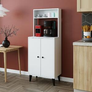 Mobile da cucina dispensa multiuso microonde 60xH155 cm bianco Lavanda