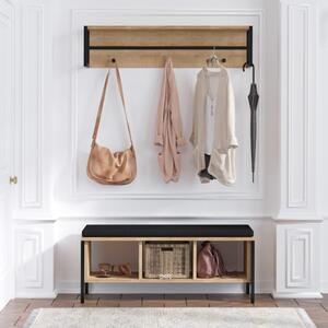 Mobile ingresso moderno design 100cm appendiabiti rovere Valley