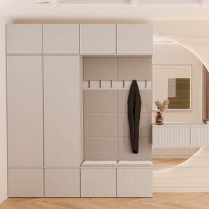 Mobile ingresso moderno 200xH238 cm cassapanca beige Berlino