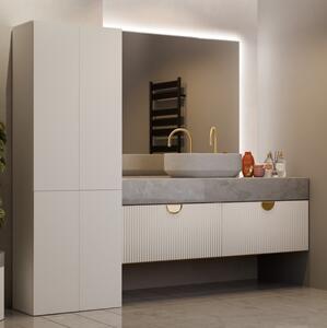 Mobile lavanderia 3 ante 1 cesto portabiancheria 60xH174 beige Soap