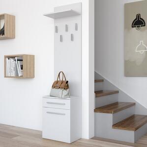 Mobile ingresso moderno 50xH181 cm appendiabiti bianco Helena