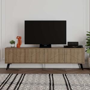 Mobile porta tv moderno 4 ante 160xH50 cm noce Korbin