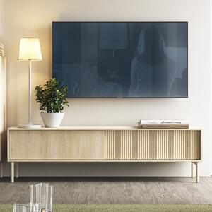 Mobile porta tv moderno 2 ante design 187xH52 rovere Natural