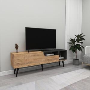 Mobile porta TV moderno design 150xH50cm rovere antracite Bexley
