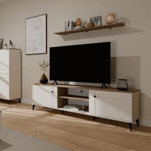 Mobile porta tv moderno 2 ante 183,5xH55,5 rovere beige Milly