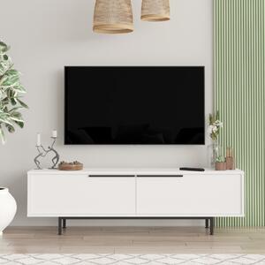 Mobile porta tv moderno 160xH45 cm 2 ribalte bianco Kenzo