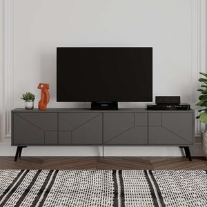 Mobile porta tv moderno 4 ante 160xH50 cm antracite Korbin