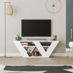 Mobile porta tv moderno 110xH40 cm design bianco Konnor