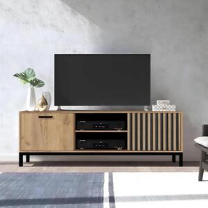 Mobile porta tv moderno 180xH48 cm rovere nero Hollister