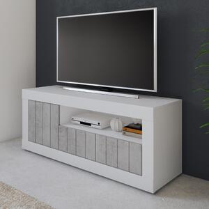 Mobile porta tv moderno 137xH56 bianco cemento Pesaro