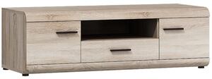 Mobile porta tv moderno 140xH44 2 ante 1 cassetto rovere chiaro Nature