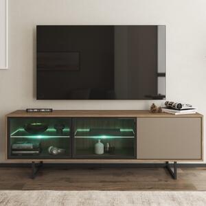 Mobile porta tv 3 ante vetro 185xH60 quercia grigio Firenze