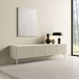Mobile porta tv moderno 4 ante design 195xH51 beige Freya