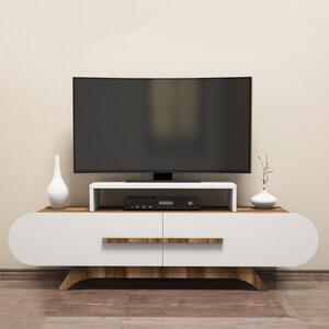 Mobile porta TV moderno design 145xH50cm noce bianco Jarden