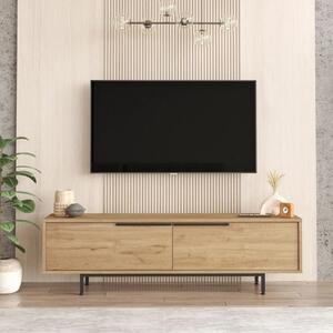 Mobile porta tv moderno 160xH45 cm 2 ribalte rovere Kenzo