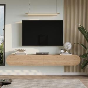 Mobile porta tv moderno sospeso 180xH30 rovere Oval