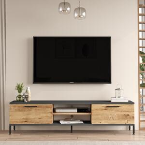 Mobile porta tv moderno design 160xH39 cm rovere antracite Paladio