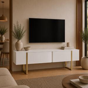 Mobile porta TV moderno design 180xH50cm beige oro Seldon