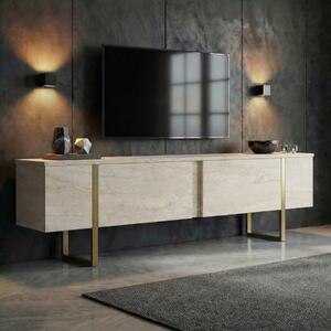 Mobile porta TV moderno design 180xH50cm beige oro Zerick