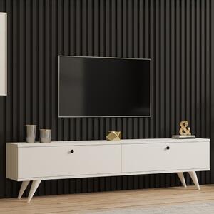 Mobile porta TV moderno design 160xH40cm 2 ribalte bianco Savren