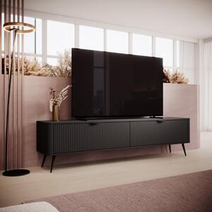 Mobile porta tv moderno design 200xH51 cm nero Clio