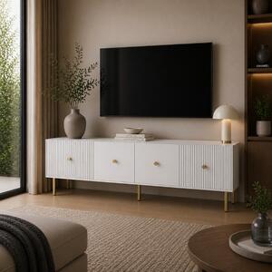 Mobile porta tv moderno design 180xH48 bianco Gulia