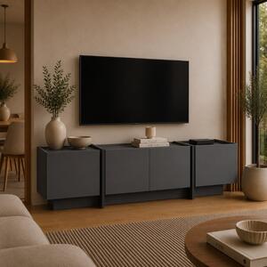 Mobile porta TV moderno design 180xH46cm antracite nero Tavon