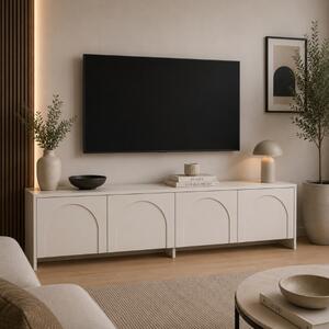 Mobile porta TV moderno design 4 ante 180xH45cm beige Fendrick