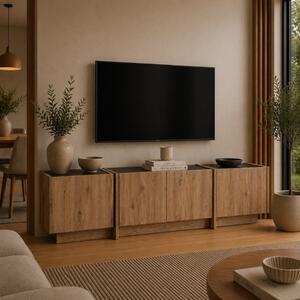 Mobile porta TV moderno design 180xH46cm rovere Tavon
