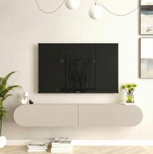Mobile porta tv moderno sospeso 180xH30 tortora Oval
