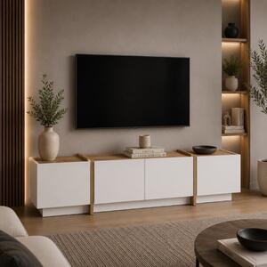 Mobile porta TV moderno design 180xH46cm beige rovere Tavon