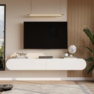 Mobile porta tv moderno sospeso 180xH30 bianco Oval