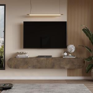 Mobile porta tv moderno sospeso 180xH30 bronzo Oval