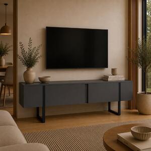 Mobile porta TV moderno design 180xH50cm antracite nero Seldon