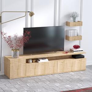 Mobile porta tv moderno mensole 180xH45cm rovere Sorion