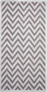 Tappeto in cotone beige, 100 x 150 cm Zikzak - Vitaus